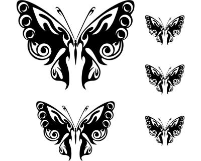 Schmetterling Wandtattoo Set 6