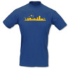 T-Shirt Ruhrpott Skyline royal blau/goldgelb L Sonderangebot