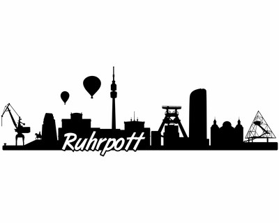 Ruhrgebiet Skyline Wandtattoo