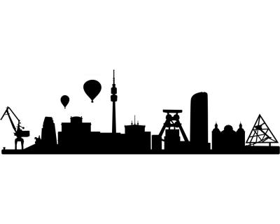 Ruhrgebiet Skyline Aufkleber - Ansicht 1