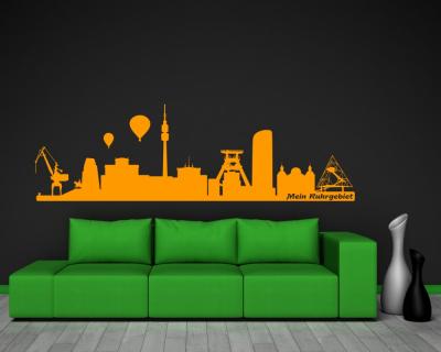 Wandtattoo Ruhrgebiet Skyline - Ansicht 2