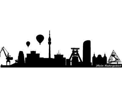 Wandtattoo Ruhrgebiet Skyline