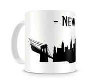 Tasse New York Skyline Tasse Modellnummer  wei/schwarz