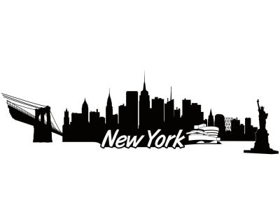 New York Skyline Autoaufkleber - Ansicht 1