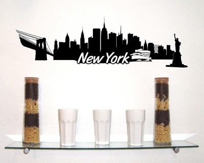 New York Skyline Wandtattoo