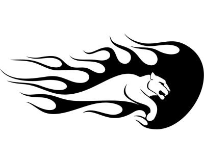 Flammenaufkleber Puma Motiv 589 - Ansicht 1
