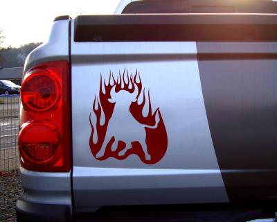 Flammenaufkleber Stier Motiv 590 - Ansicht 2