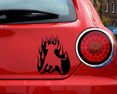 Flammenaufkleber Stier Motiv 590 - Ansicht 3