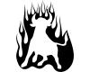 Flammenaufkleber Stier Motiv 590 Aufkleber
