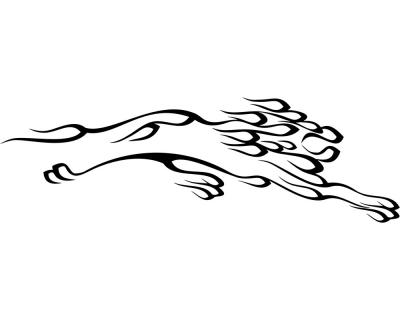 Flammenaufkleber Lwe Motiv 591