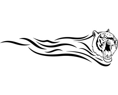 Flammenaufkleber Tiger Motiv 592