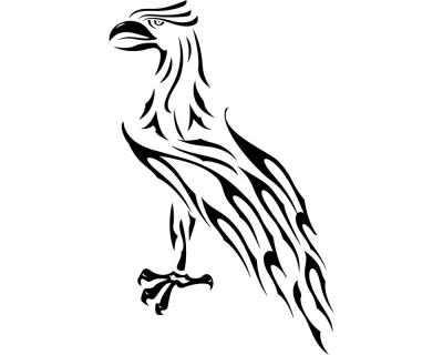 Flammenaufkleber Adler Motiv 596