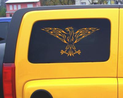 Flammenaufkleber Adler Motiv 597 Aufkleber