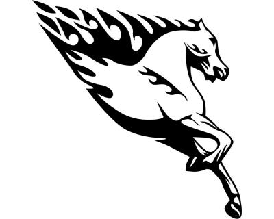 Flammenaufkleber Pferd Motiv 599