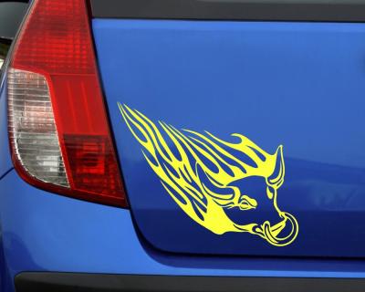 Flammenaufkleber Stierkopf Motiv 607 - Ansicht 3