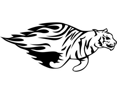 Tribalaufkleber Tiger Motiv 618
