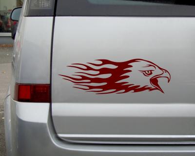 Flammenaufkleber Adlerkopf Motiv 620 - Ansicht 2