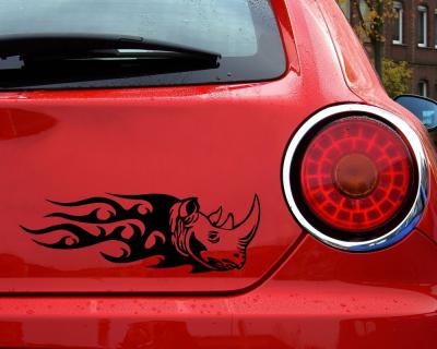 Flammensticker Nashorn Motiv 622 - Ansicht 2