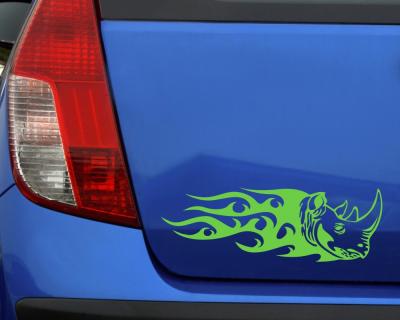 Flammensticker Nashorn Motiv 622 - Ansicht 3