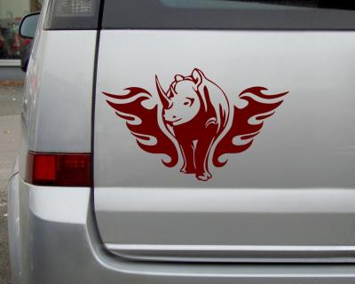 Tribalaufkleber Nashorn Motiv 644 - Ansicht 3