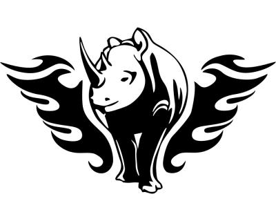 Tribalaufkleber Nashorn Motiv 644