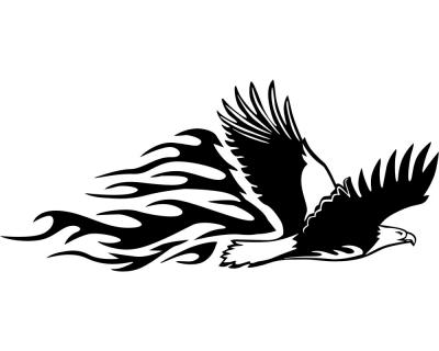 Tribalaufkleber fliegender Adler Motiv 650 - Ansicht 1