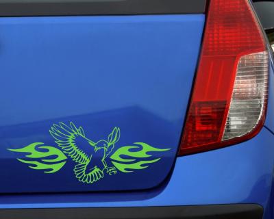 Flammenaufkleber fliegender Adler Motiv 651 - Ansicht 2