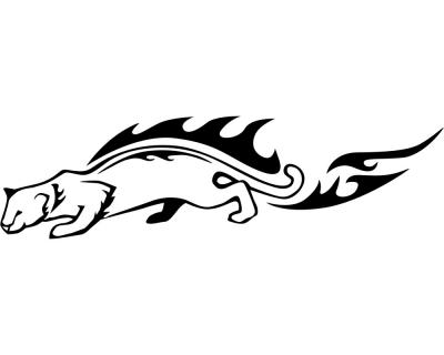 Flammenaufkleber Katze Motiv 653