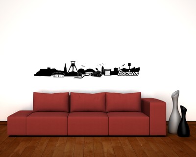 Bochum Skyline Wandtattoo - Ansicht 2