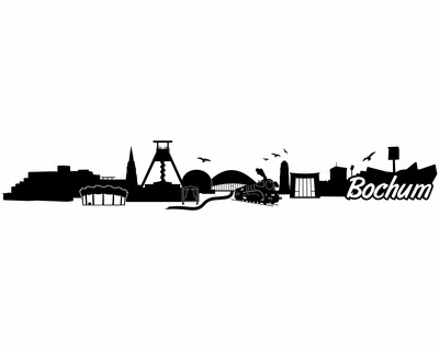 Bochum Skyline Wandtattoo - Ansicht 1