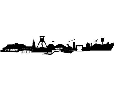 Wandtattoo Bochum Skyline - Ansicht 1