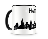 Tasse Hattingen Skyline Tasse Modellnummer  schwarz/schwarz