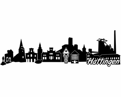 Hattingen Skyline Wandtattoo