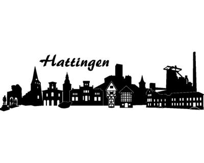 Wandtattoo Hattingen Skyline - Ansicht 1