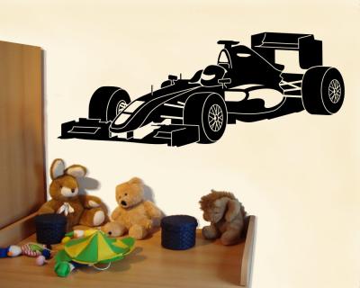 Wandtattoo Rennwagen