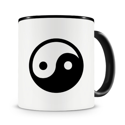 Tasse mit dem Motiv Yin und Yang