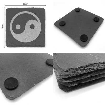 Untersetzer mit Yin & Yang Gravur - Ansicht 5