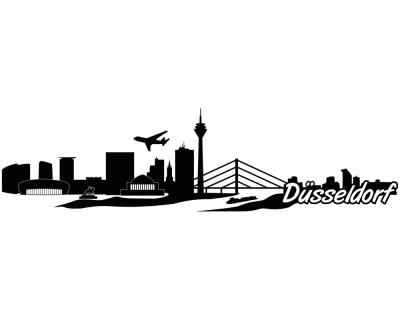 Dsseldorf Skyline Autoaufkleber