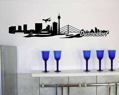 Dsseldorf Skyline Wandtattoo - Ansicht 2