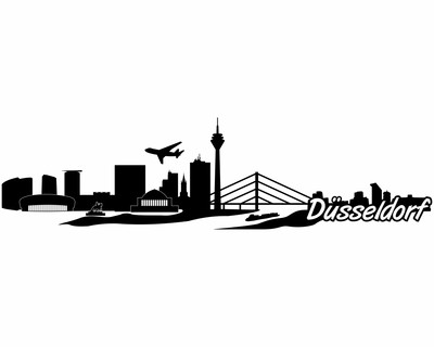 Dsseldorf Skyline Wandtattoo