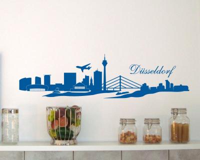 Wandtattoo Dsseldorf Skyline