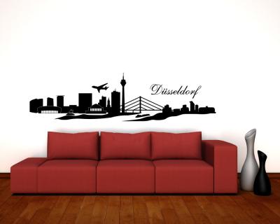 Wandtattoo Dsseldorf Skyline Wandtattoo