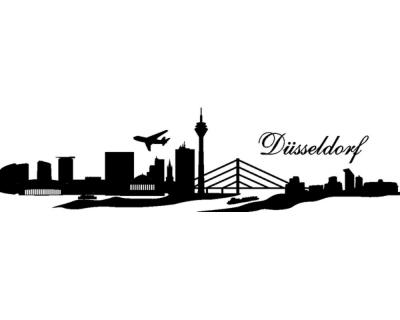 Wandtattoo Dsseldorf Skyline