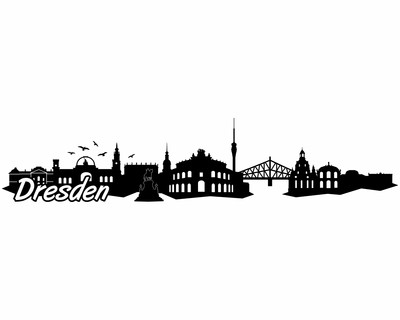Dresden Skyline Wandtattoo - Ansicht 1