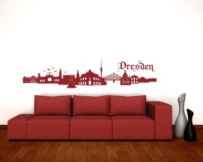 Wandtattoo Dresden Skyline - Ansicht 3