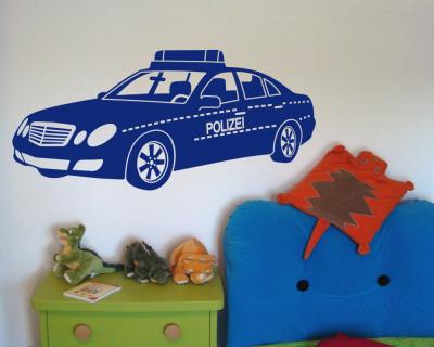 Wandtattoo Polizeiauto