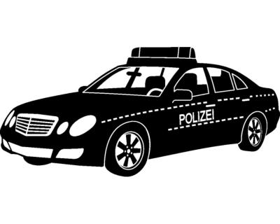 Wandtattoo Polizeiauto