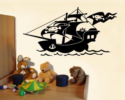 Wandtattoo Piratenschiff