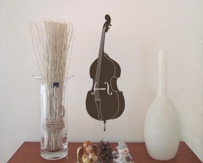 Wandtattoo Kontrabass