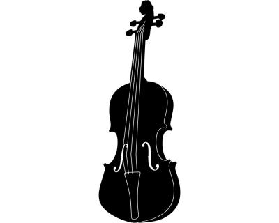 Wandtattoo Geige